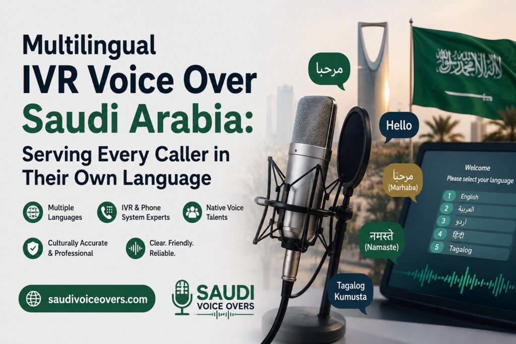 Multilingual IVR Voice Over Saudi Arabia