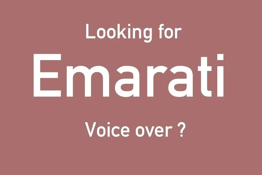 Emarati voiceover in dubai